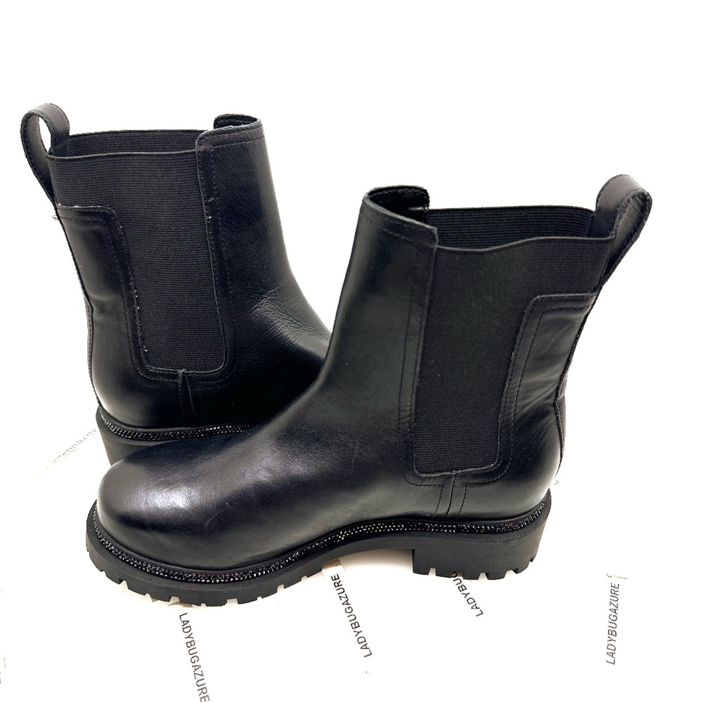 NWOB DKNY Women’s Rick Slip On Bootie Black Leather Size 7.5 - Picture 8 of 17